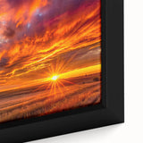 Black and white landscape art painting of Saskatchewan scenery on a large framed canvas, ideal for bedroom wall art.