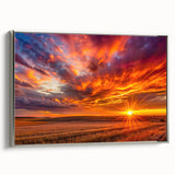 Landscape art painting of Saskatchewan scenery on a framed canvas.