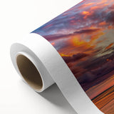 Art deco poster of Saskatchewan scenery in muted earth tones on rolled canvas, ideal for nursery wall art.