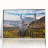 Framed acrylic print of a serene Yukon landscape in muted earth tones, ideal for modern art wall decor.