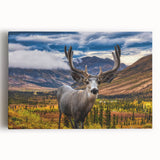 Black and white photograph of Yukon scenery on large stretched canvas, ideal for kitchen wall art.