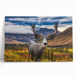 Black and white photograph of Yukon scenery on large stretched canvas, ideal for kitchen wall art or bedroom.