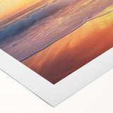 Art deco poster featuring a serene Caribbean beach scene on rolled canvas, suited for dining room or bathroom decor.