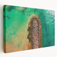 Large canvas art depicting a vibrant Caribbean Puerto Rico scenery, ideal for kitchen wall art.