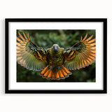 Abstract art print depicting a colorful, textured scenery of Central America on extra-large framed canvas.