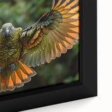 Extra large framed canvas featuring a textured, colorful Central American scenery, ideal for living room decor.