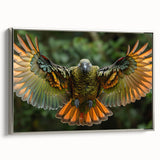 Framed canvas landscape art painting featuring a vintage-style Guatemala scenery in vibrant colors.