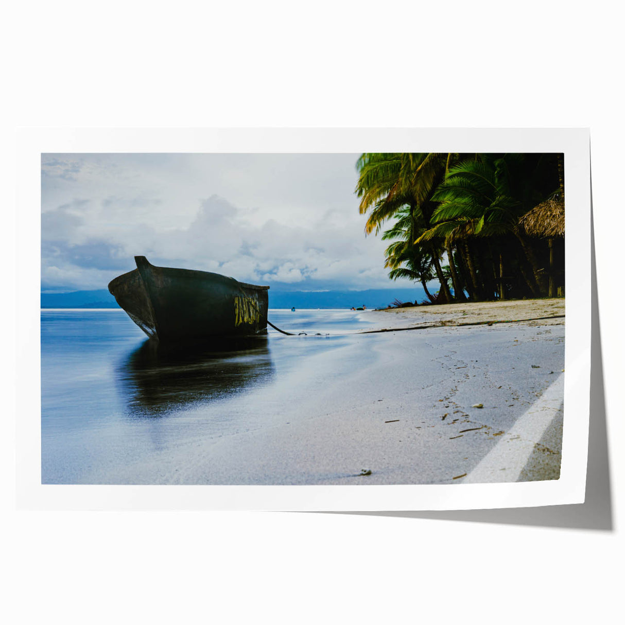 Panoramic view of Panama landscape on rolled canvas, featuring lush greenery and muted earth tones.
