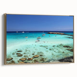 Vintage poster art depicting a scenic European landscape on a framed canvas, featuring vibrant colors.