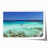 Extra large rolled print of a European Cyprus landscape with vibrant floral elements, ideal for dining room decor.