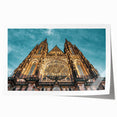 Rolled print of Prague scenery with soft pastel shades, ideal for art wall dining room.