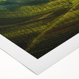 Art deco poster of a Czech Republic scenery in muted earth tones on rolled canvas, suitable for dining room decor.