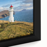 Extra large black wall art featuring a textured, colorful European scenery on a framed canvas, ideal for living room decor.