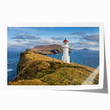 Rolled print of a Danish landscape with muted green and earth tones, ideal for art wall dining room.