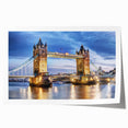 Extra large rolled print of a London cityscape with muted gray tones, ideal for art wall dining room.