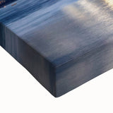 Black and white landscape art painting of London on stretched canvas, ideal for bedroom wall decor.