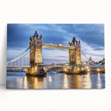 Black and white photo of the London skyline on large stretched canvas, ideal for kitchen wall art.