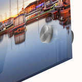 Large abstract wall art depicting a European Estonian scenery in muted earth tones on acrylic glass.