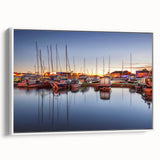 Extra large framed canvas of vintage poster art featuring colorful Estonian scenery, ideal for living room decor.