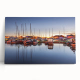 Black and white photograph of a European street scene on a large stretched canvas, suitable for kitchen wall art.