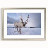 Extra large abstract art print of European scenery in textured style, with muted earth tones on a framed silver mat.