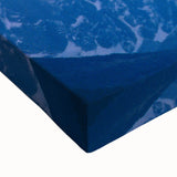 Large art of the French Alps in black and white on stretched canvas, ideal for bedroom wall decor.