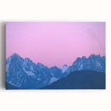 Black and white photograph of the French Alps on stretched canvas, ideal for kitchen wall art or bedroom ambiance.
