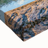 Large art of Lyon's landscape in black and white on stretched canvas, ideal for bedroom wall decor.