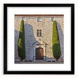 Extra large framed abstract art print with vibrant colorful textures depicting Provence scenery, ideal for living room decor.