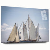 Large abstract wall art of a South France scenery in muted earth tones on acrylic glass.