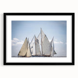 Abstract art print of a colorful, textured European scenery on extra large framed canvas, ideal for living room decor.