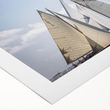 Art deco poster of a serene South France landscape in pastel shades on rolled canvas, suitable for dining room wall art.