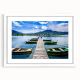 Textured art depicting a tranquil Bavarian landscape in muted greens and blues, presented in a white framed mat.