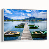 Landscape art painting of Bavarian scenery on framed canvas.