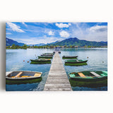 Black and white photo of Bavarian scenery on stretched canvas, ideal for kitchen wall art or bedroom decor.