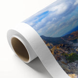 Art Deco poster of Crete, Greece scenery in pastel shades on rolled canvas, ideal for nursery wall art.