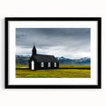 Extra large, textured abstract art print of vibrant Icelandic scenery on a framed canvas, ideal for living room decor.
