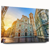 Acrylic print of Florence scenery in muted earth tones, ideal for bedroom or dining room decor.