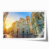 Extra large rolled print of Florence scenery in muted earth tones, suitable for art wall dining room or classy bathroom.