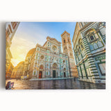Black and white stretched canvas of Florence scenery, ideal for kitchen wall art or bedroom ambiance.