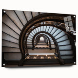 Acrylic print of a Rome cityscape in muted earth tones, ideal for dining room decor.