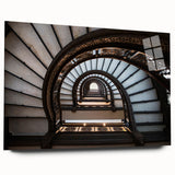 Large abstract wall art of Rome with muted earth tones on acrylic glass, ideal for bedroom or dining room decor.