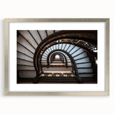 Abstract art print of Rome with textured design in neutral tones, framed in silver.