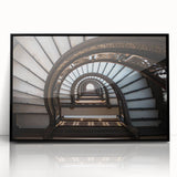 Large abstract wall art depicting Rome's cityscape in mid-century modernist style, with muted earth tones on framed acrylic.