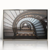 Large art print of Rome's cityscape in muted earth tones on a silver-framed acrylic, suited for modern art wall decor.