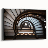 Black and white framed canvas of Rome landscape in vintage poster style, suitable for bedroom decor.