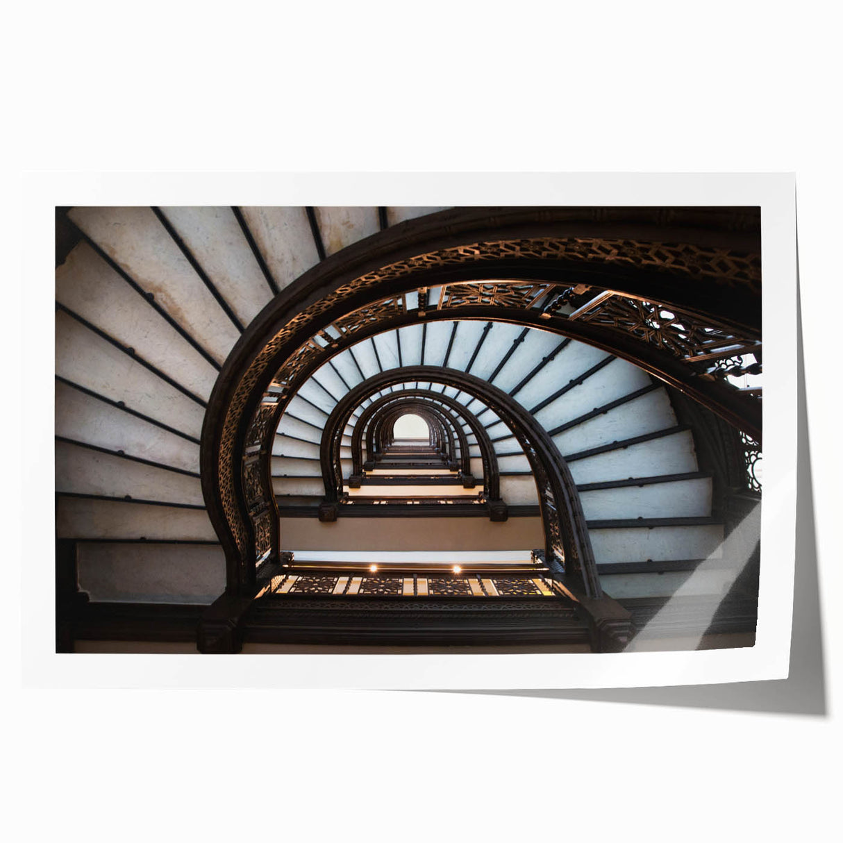 Rolled print of a serene Rome cityscape in muted earth tones, ideal for dining room wall art.