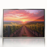 Framed acrylic print of a Tuscan landscape in muted earth tones, ideal for modern art wall decor.