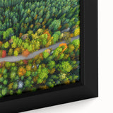 Extra large framed canvas featuring a textured, colorful depiction of a European scenery, ideal for living room decor.
