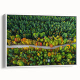 Vintage poster art of a European Latvia scenery in vibrant colors on a large framed canvas, ideal for living room decor.